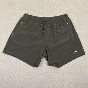 LSKD Mens Shorts Size Large Black Stretch Drawstring Pockets 5” Inseam Linerless